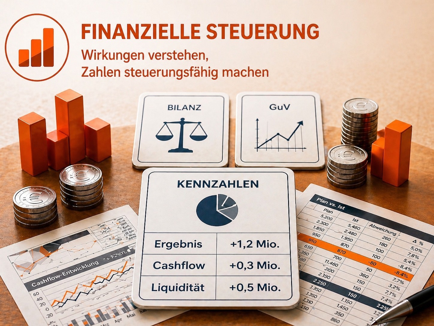 Finanzielle Steuerung im HAPTUS-Unternehmensplanspiel mit Kennzahlen, Rechengrößen und betriebswirtschaftlicher Entscheidungslogik