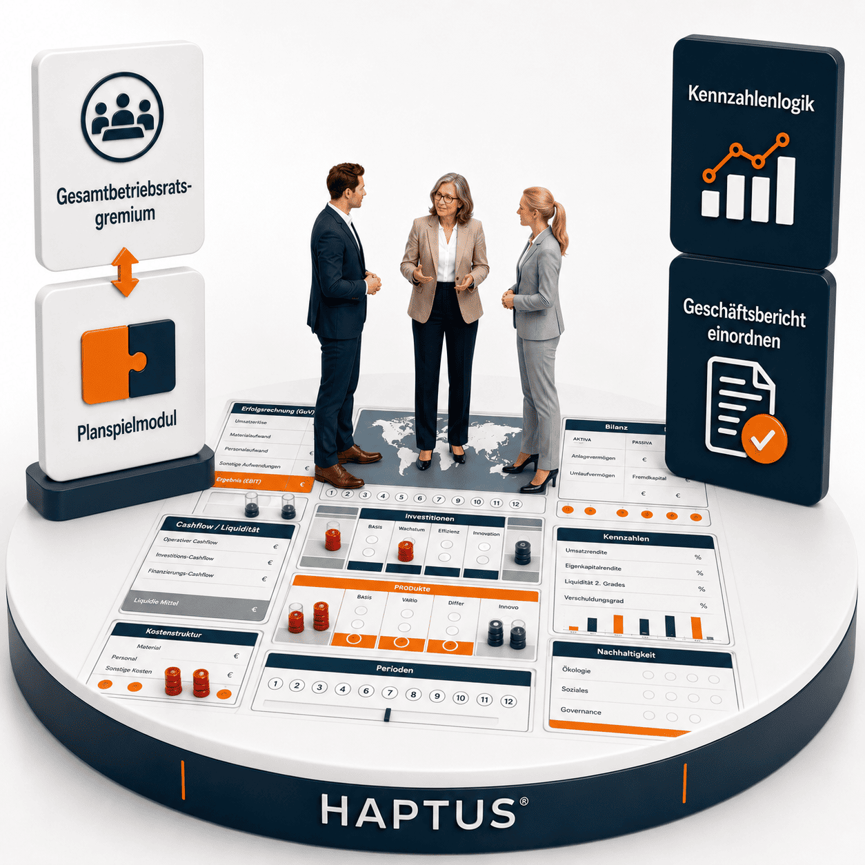 HAPTUS-Unternehmensplanspiel zur kaufmännischen Qualifizierung eines Gesamtbetriebsrats