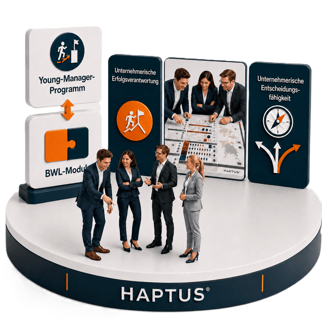 HAPTUS-Unternehmensplanspiel als Abschlussmodul eines Young-Manager-Programms
