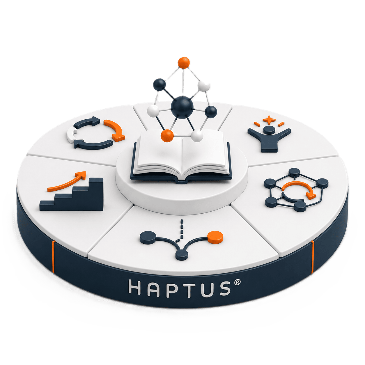 Symbolische Darstellung der wissenschaftlichen Fundierung von HAPTUS